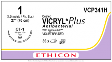 ETHICON Vicryl Plus Violett, CT1, 70 cm