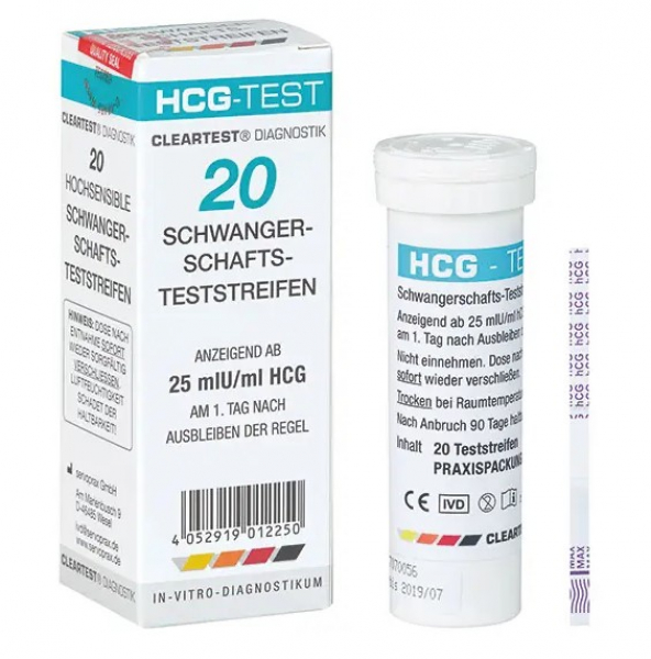 Cleartest HCG - Schwangerschafts-Teststreifen